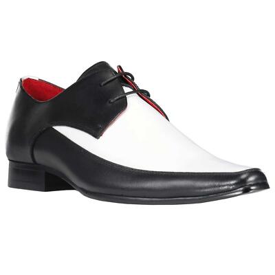 MADCAP MENS MOD RETRO 60s 70s Black/White JAM GIBSON SHOES Winklepickers  WELLER UK