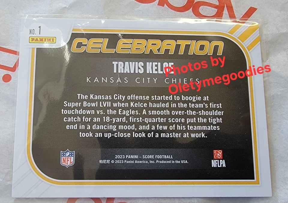 2023 Patrick Mahomes II No. 119 and No. 1 Base Celebration Score 2 Card Lot - Image 3 of 4