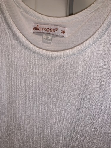$72 Ella Moss Girls White Fringe & Black Embroidery Blouse Top Size 7/8 - Picture 4 of 6