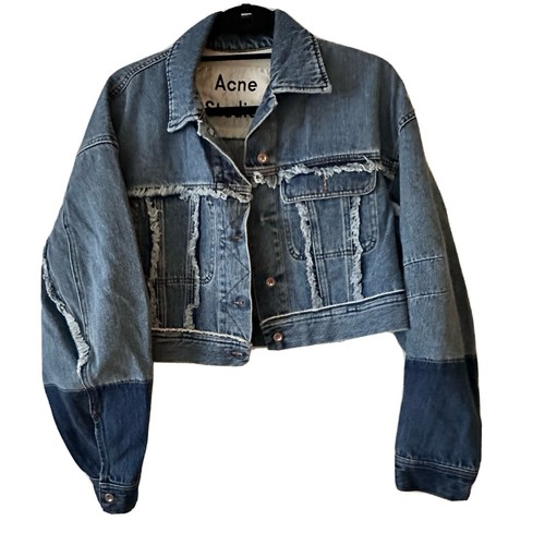 Acne Studios Oversize Boxy Patchwork Denim Jacket