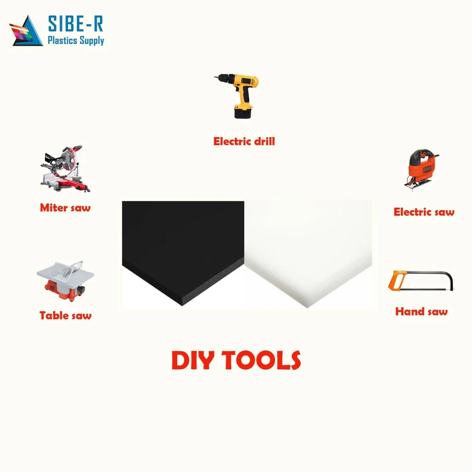 HDPE High Density Polyethylene Plastic Sheet 1/4" x 24" x 48" Natural White - Image 2 of 4