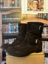 Women  s Prada Suede Moto Boots Size 38 1/2  