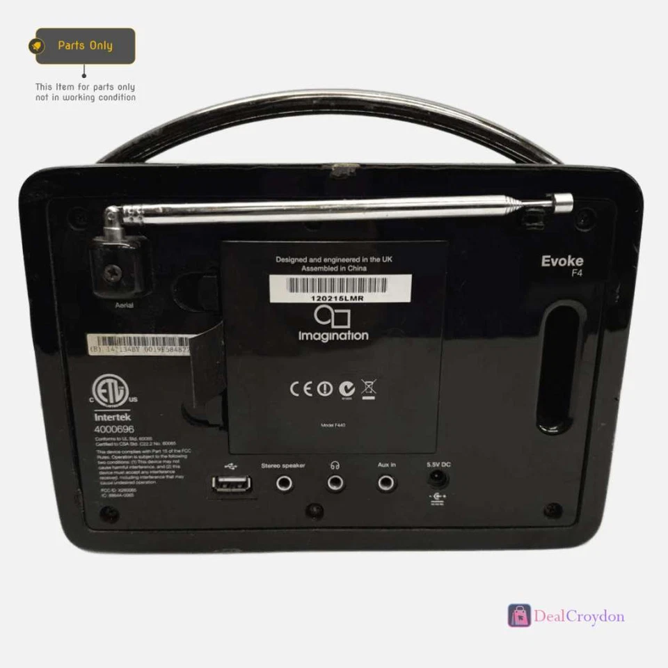 PURE EVOKE F4 DAB BLUETOOTH FM WIFI ПОРТАТИВНЫЙ ЦИФРОВОЙ РАДИО НЕИСПРАВЕН - Изображение 2 из 4