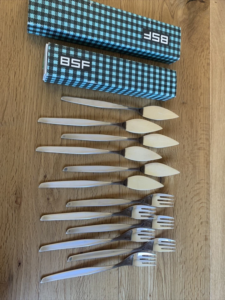 BSF Canada Edelstahl Fischbesteck 6 Personen 12 Teile