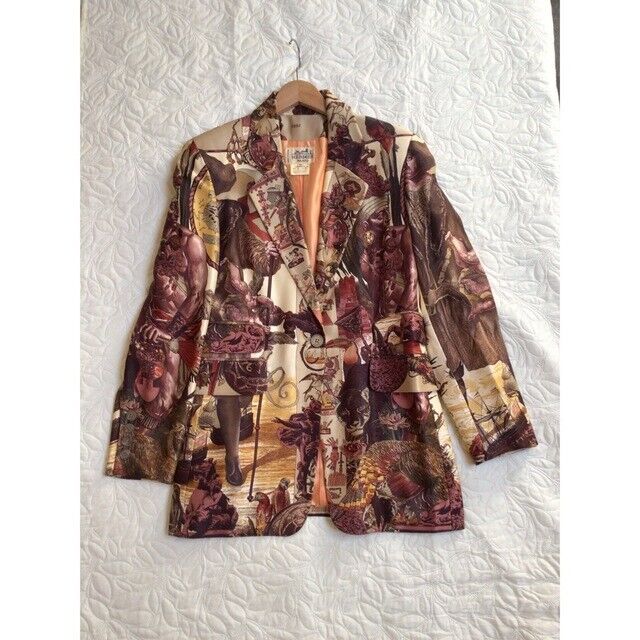 Authentic Hermes Vintage Blazer Jacket Silk Size 40 | eBay Authentic Hermes Vintage Blazer Jacket Silk Size 40 | eBay