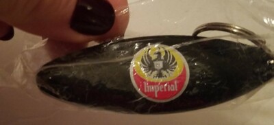 NEW Imperial Whiskey Hiram Walker black Beer Bottle Opener Keychain  