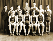 1938 Traip Academy Basketball, Kittery, ME Old Photo 8.5