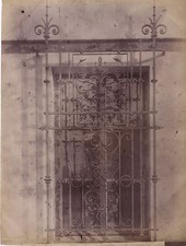 Fenêtre et grille à Paris Fer forgé France Vintage Albumine ca 1880