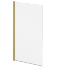 Pivot Bath Screen Clear Glass Shower Aluminium Frame Anti-Rust 1400mm 6 Colours