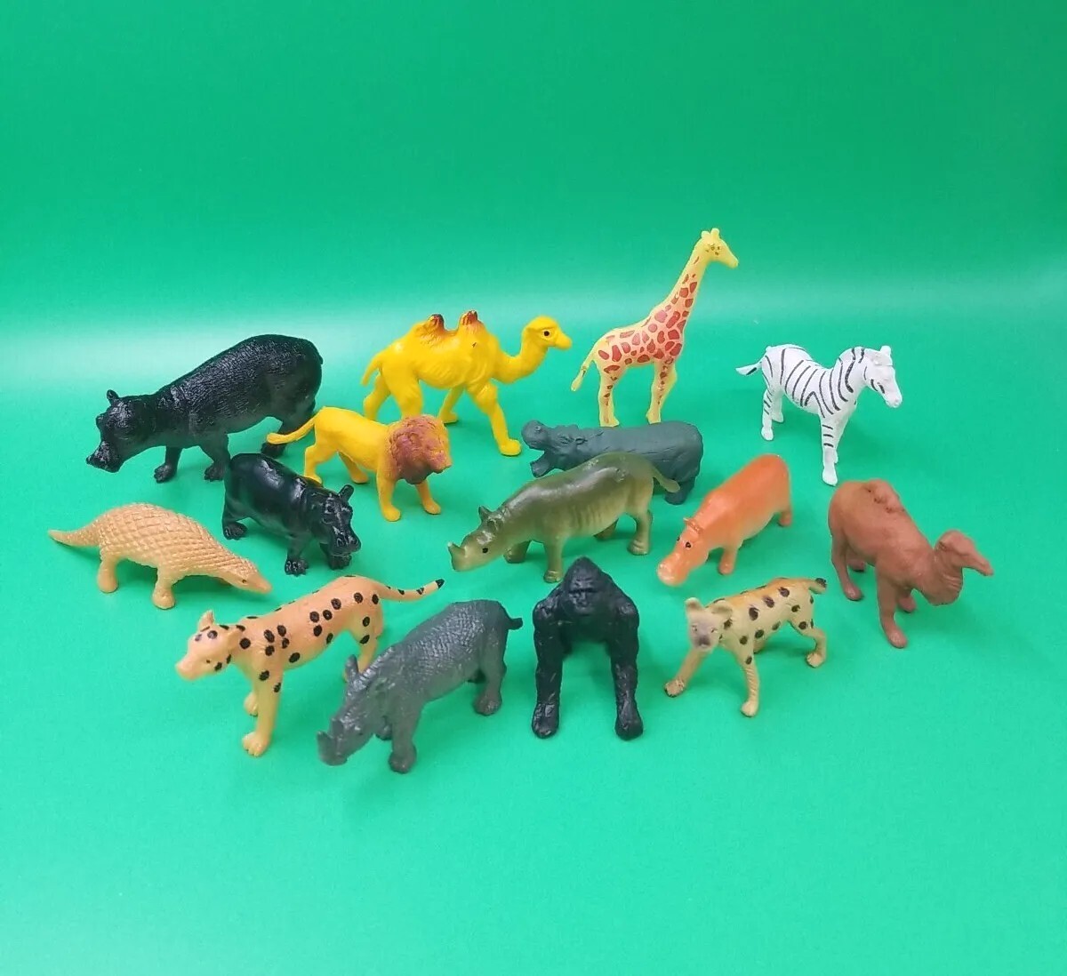 African Jungle Safari Zoo Animal 15 Toy Figure Lot Zebra Camel