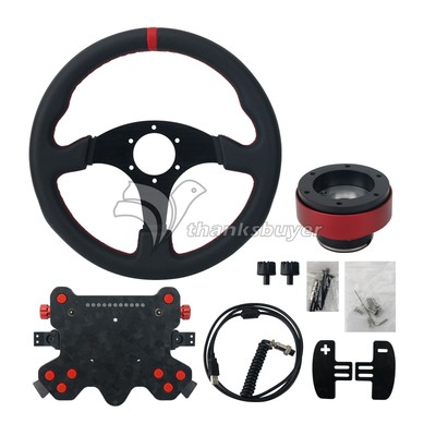 Simplayer 13'' Steering Wheel Rim w/ Quick Release + QUFEI H1-K Sim Racing Hub