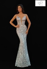 Tarik Ediz Dress - Gold Silver; Prom, Wedding, Night Gala Dress - New with Tags
