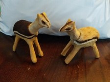 Escultura de piel real vintage tallada a mano Taxidery LLAMA alpaca América Latina del Sur