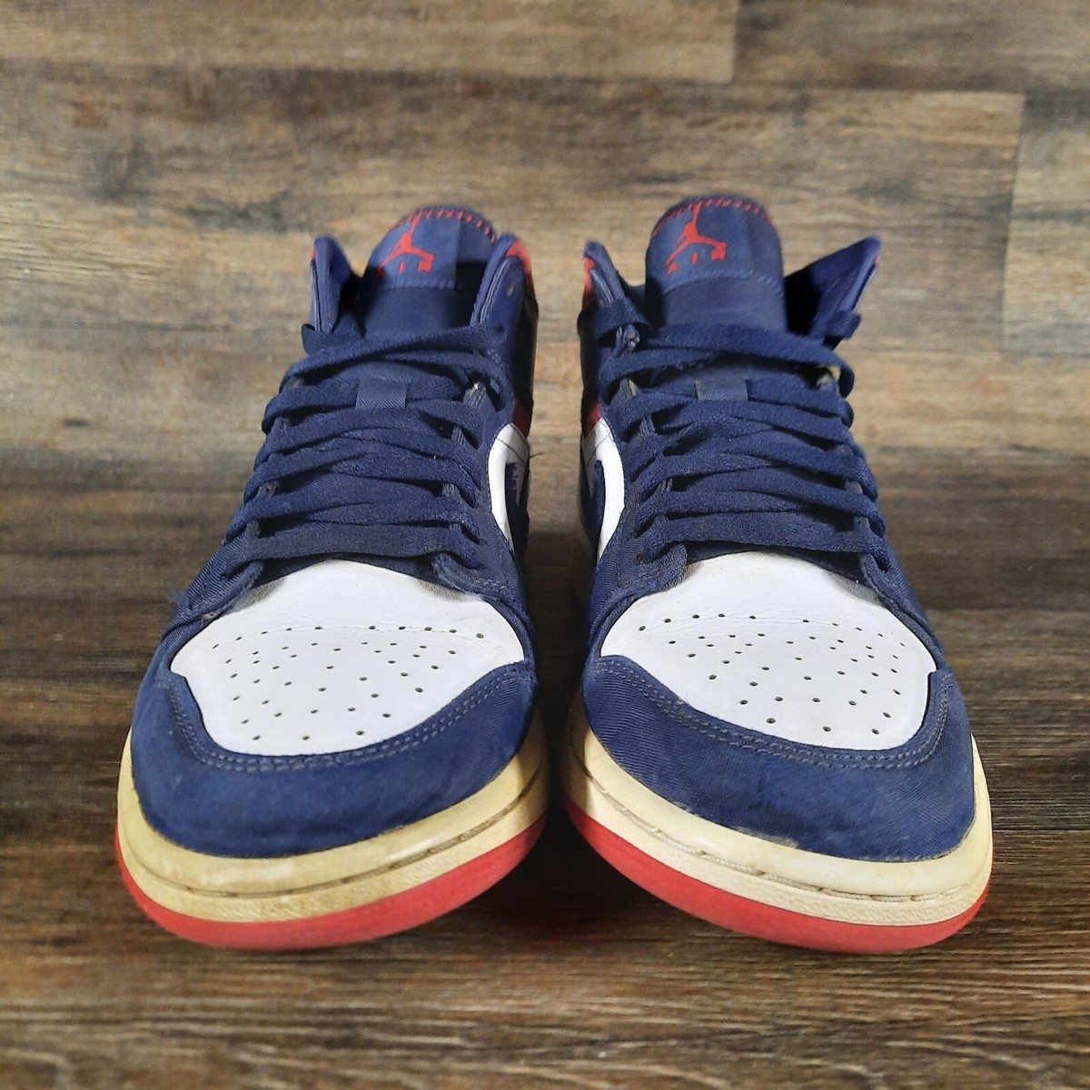 Nike air Jordan Olympic USA mid SE 2020 Red White Blue shoe 852542-104 Men\'s 8 Nike Air Jordan 1 Mid SE USA Olympic White Navy Blue Red  main image 3