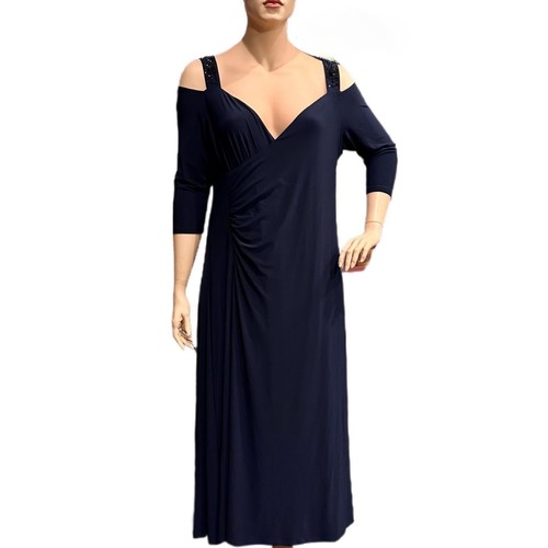 IGIGI Jeweled Siren Maxi Dress Size 18/20 Blue Bra-Friendly Floor Length NWT - Picture 4 of 20