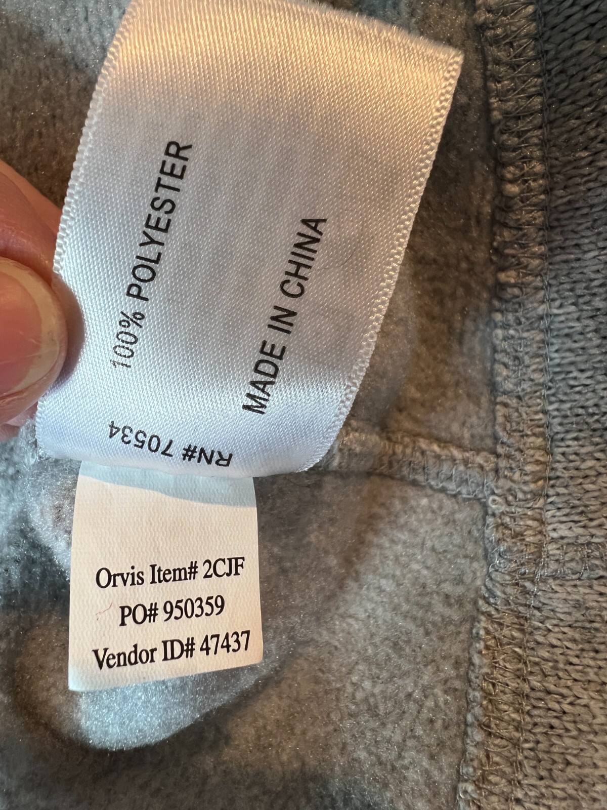 Orvis Light Gray Polyester Soft Full Zip Knit Jac… - image 11