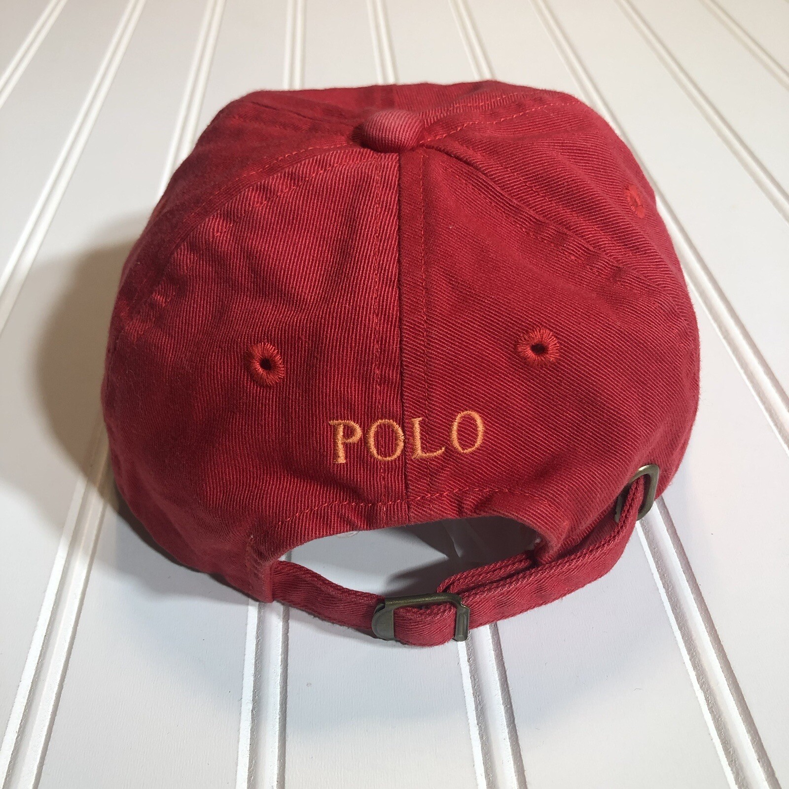 PONY Cappello berretto baseball Polo Ralph Lauren rosso arancione BAMBINO taglia unica cotone strapback