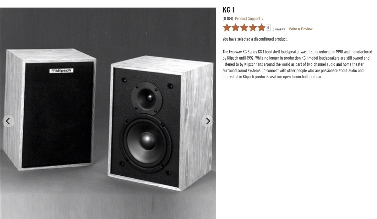 Klipsch KG-1 Speaker Pair | eBay