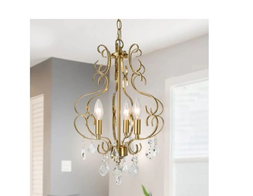 LALUZ Emma Gold Modern Crystal 