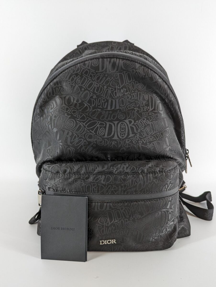 Dior x Shawn Stussy bookbag black | eBay Dior x Shawn Stussy bookbag black | eBay