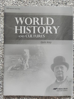 A Beka World History and Cultures Grade 10 Teacher Quiz Key BRAND NEW ...
