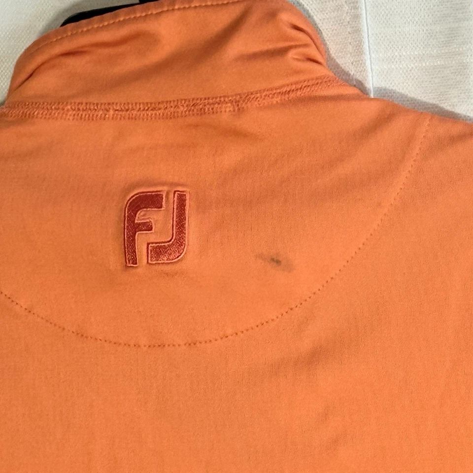 Chaqueta cortavientos FootJoy FJ cremallera completa golf naranja mujer S atlética ajustada TPC Foto 4 de 4