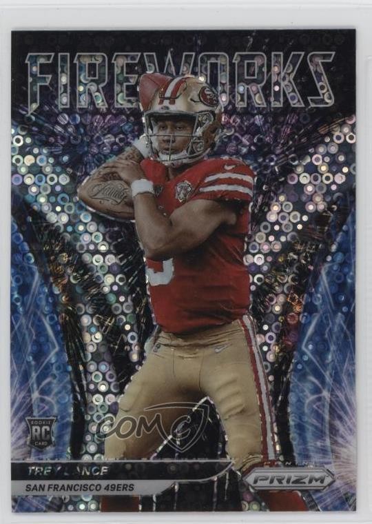 2021 Panini Prizm Fireworks No Huddle Prizm Trey Lance #F-23 Rookie RC 1oa8