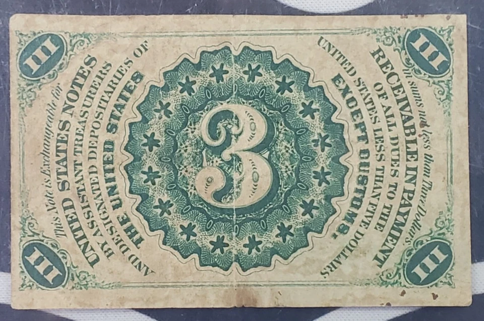 US Fractional Currency 3c Fr. 1227 Third Issue- PCGS Graded VF 25 Apparent - Image 4 of 4