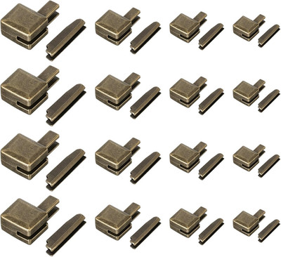 16 Sets Zippers Insertion Pin Repair Kit Metal Zipper Stopper Zipper Bottom Stop