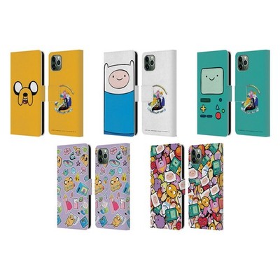 OFFICIAL ADVENTURE TIME GRAPHICS LEATHER BOOK CASE FOR APPLE iPHONE PHONES
