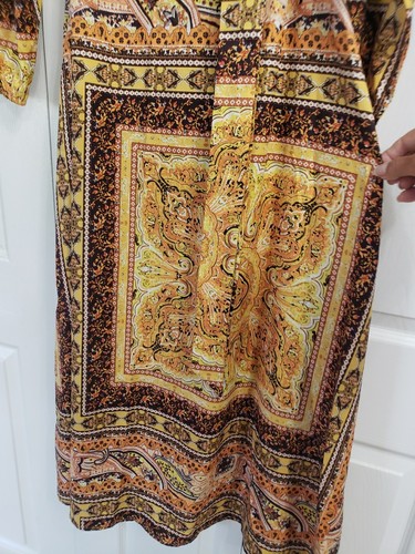 Stylewe Maxi Dress Womens Size Med Long sleeve Princess Yellow Brown Polyester - Picture 3 of 6