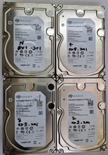 SAS-Lot of 4 Seagate ST8000NM0075 Enterprise Capacity 3.5 HDD 8TB SAS Hard Drive