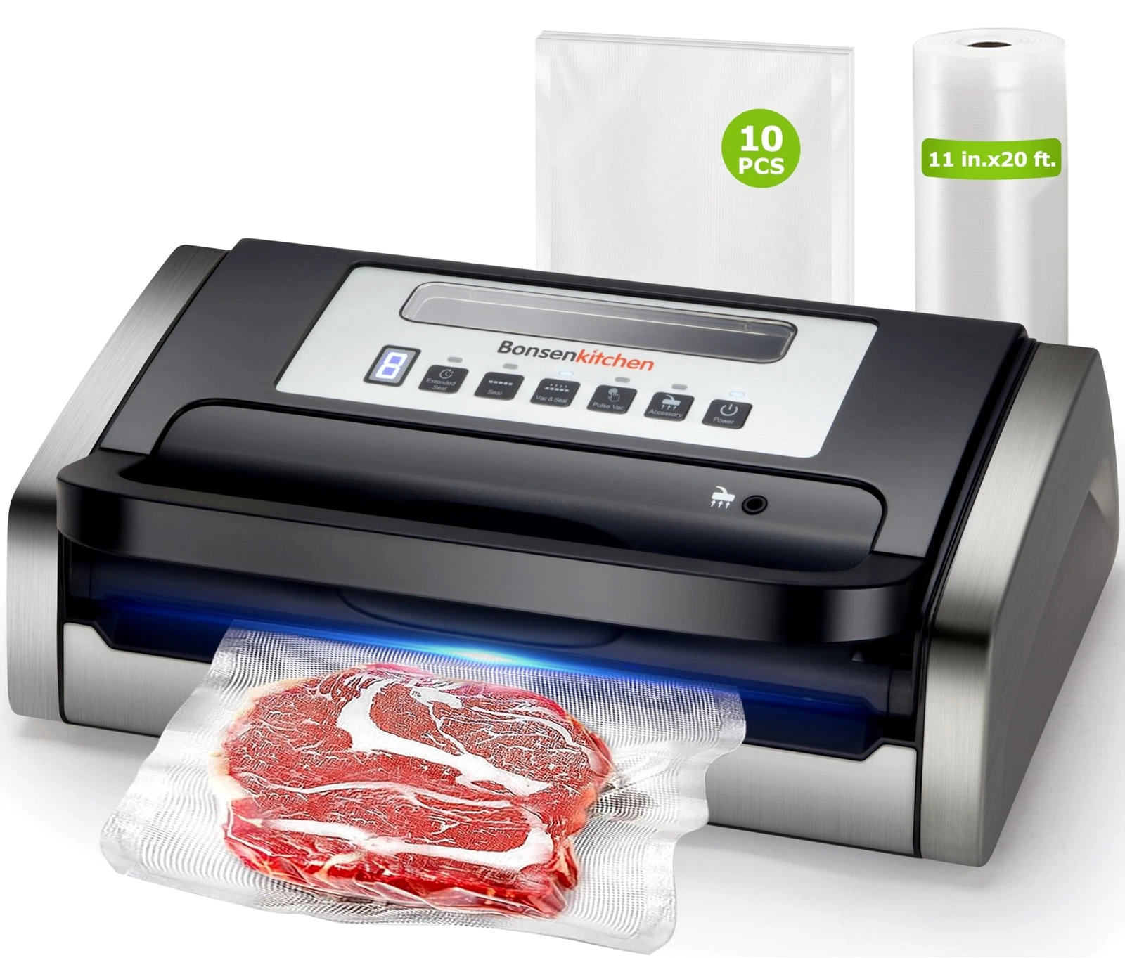 Bonsenkitchen Vacuum Sealer Machine, Globefish Technology for Perfect Vacuum ...