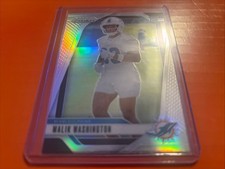 🏈 2024 Prizm #371 Malik Washington Miami Dolphins Silver Prizms Rookie Card 🏈