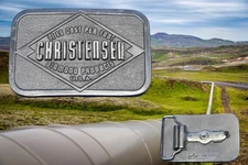 Christensen Less Cost per Foot Oilfield Co's Drilling Belt Buckle Alaska