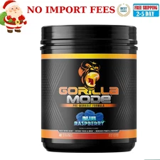Gorilla Mind Gorilla Mode Blue Raspberry Pre Workout 1.75 lb