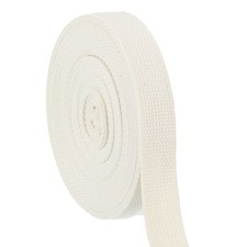 Cotton Webbing 1 Inch 11 Yard Polyester Strap Twill Tape Ribbon for Arts Beige