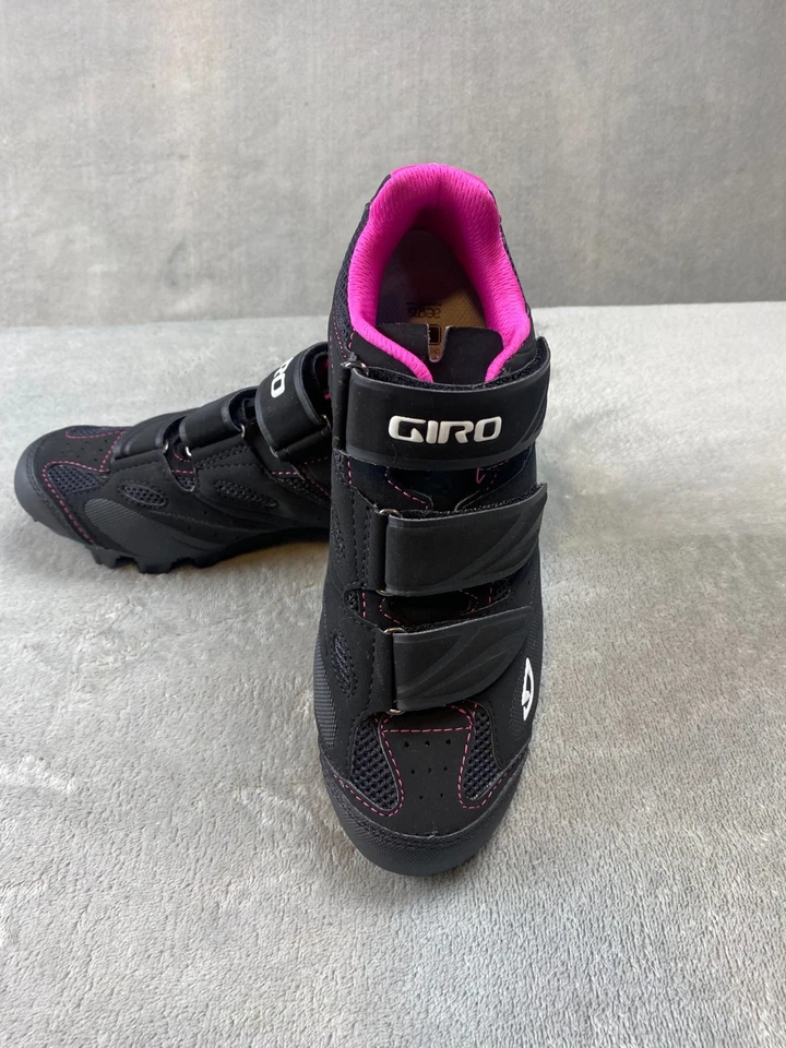 Giro Mujer Negro Rosa Zapatos de Ciclismo SPD Botín MTB Bicicleta Entrenador Talla 6 Foto 3 de 4