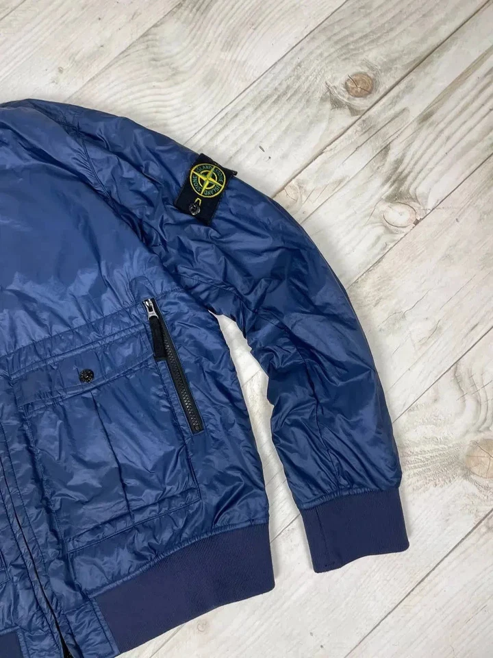 Chaqueta Stone Island Micro Rip Stop 7 Den/Tyvek Shield Hombre Talla S Azul Foto 4 de 4
