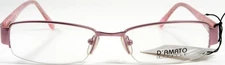 D’AMATO Eyewear DW561 Pink Metal Eyeglasses Frame 52-18-135 NEW