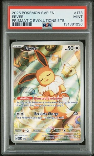 2025 POKEMON BLACK STAR PROMO PRISMATIC EVOLUTIONS ELITE TRAINER BOX EEVEE PSA 9