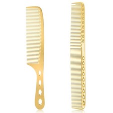 2 PCS Metal Hair Styling Comb Set Professional 21.5x2.8 cm, 20.5x3.4 cm