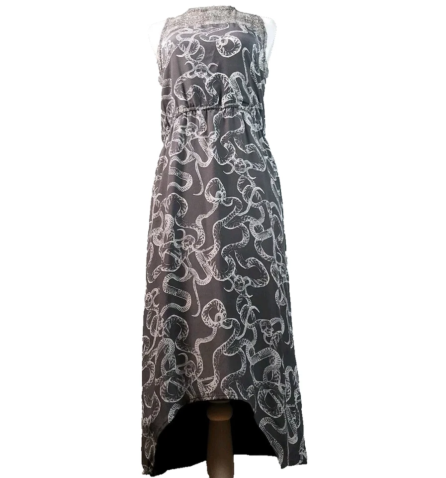 Vestido Winter Kate Nicole Richie Mujer Talla S Seraphina Gris Serpiente Seda Animalcore Foto 2 de 4