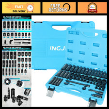 50-piece 38 Impact Socket Set - Sae Metric Cr-mo Tools For Mechanics