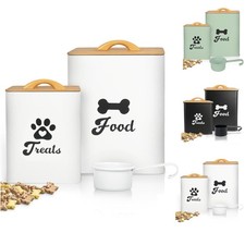 Dog Treat Container 2PCS, Dog Food Storage Container with Lids Airtight, Dog ...