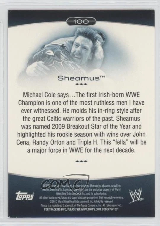 2010 Topps Platinum WWE Sheamus #100 - Image 2 of 2