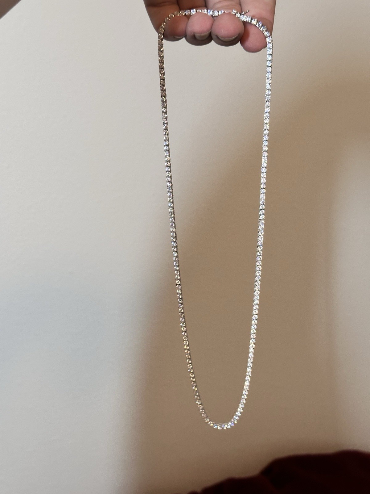 24inch 3.3mm MOISSANITE Tennis Chain and BRACELET COMBO 925 SILVER