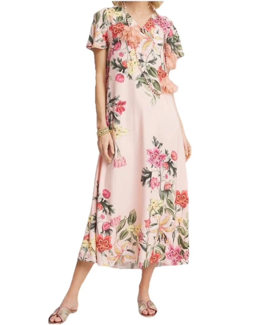 corset renaissance dress Lavender Floral Satin Corset Dress