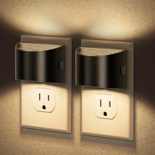 JandCase Night Light, Automatic Lights Plug into Wall,2 Arc, 3000K-2 