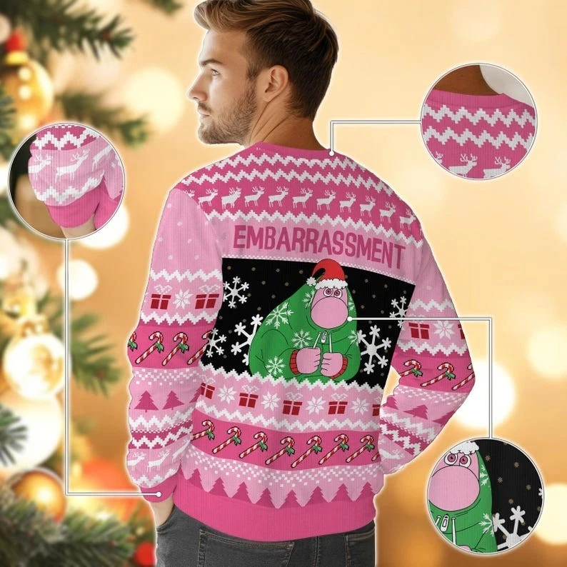 Embarrassment Inside Out Ugly Christmas Sweater, Disney Pixar Xmas Sweater